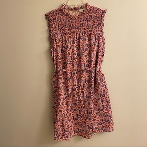 Boden Sleeveless Smocked Mini Dress